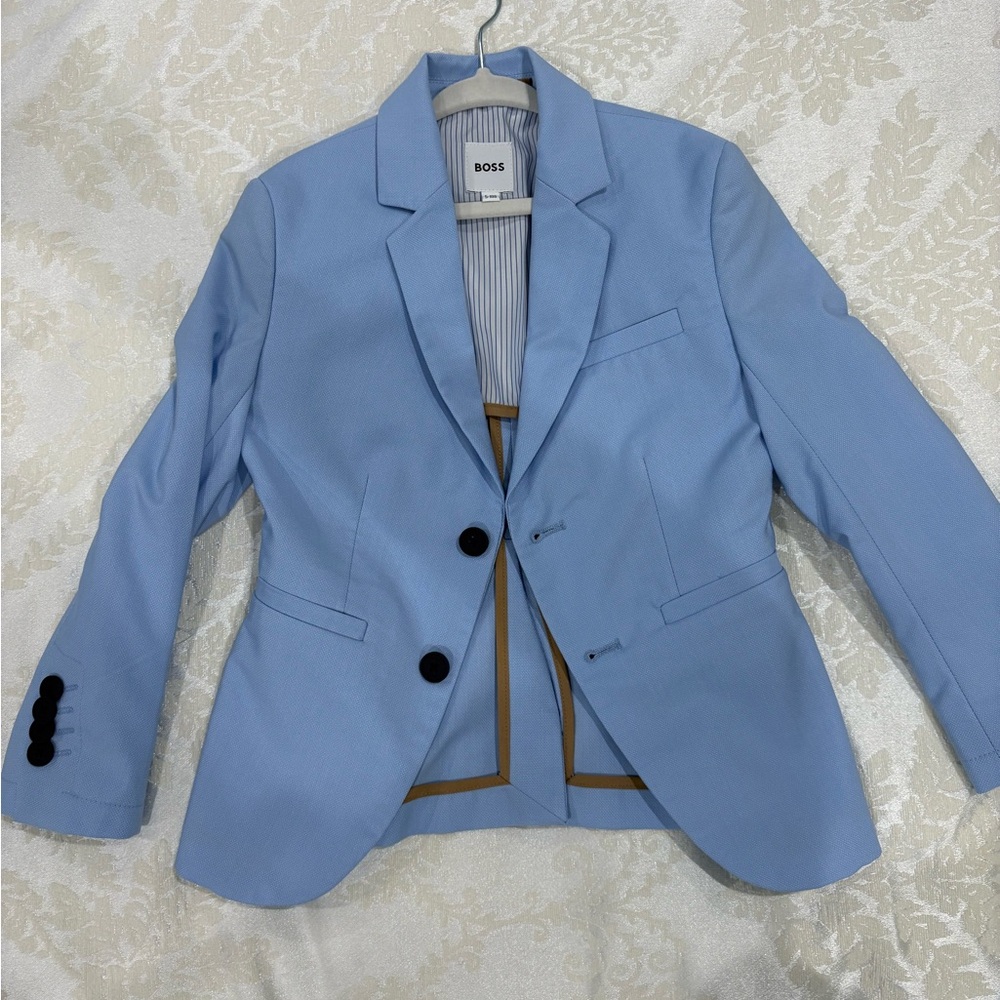 BOSS boys Light Blue Blazer
